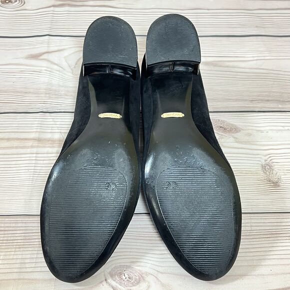 Vionic Natalie Pump Womens 8.5 Black Suede Tortoise Block Heel Casual Dress Shoe - Picture 7 of 16